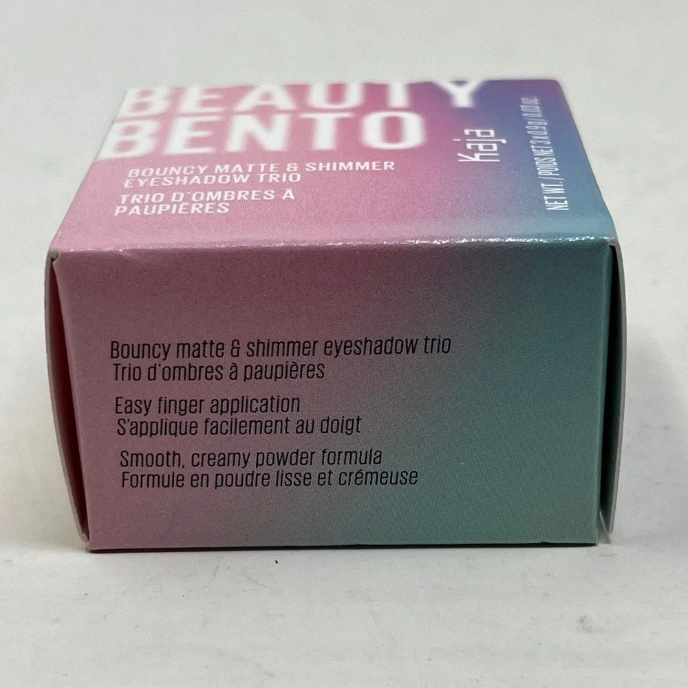 Kaja Beauty Bento Bouncy Matte Shimmer Eyeshadow Trio 08 Chocolate Dahlia 0.03oz